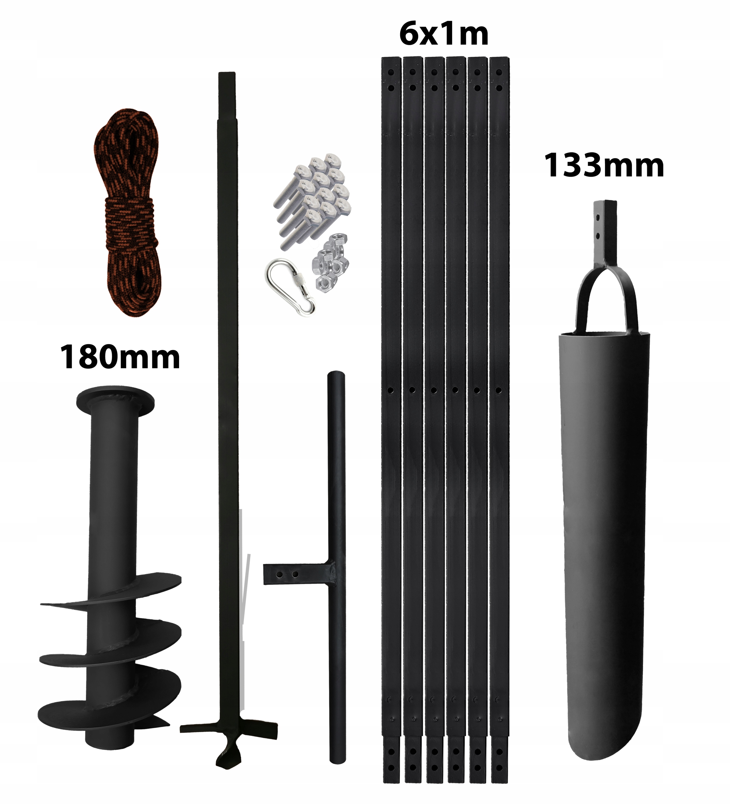 Ručná vrtná súprava na studne 180mm, 7m, kal 133